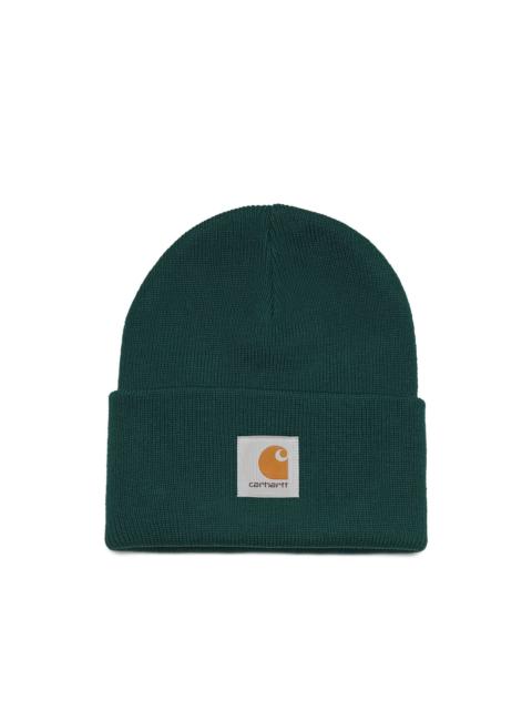 Carhartt logo-patch beanie hat