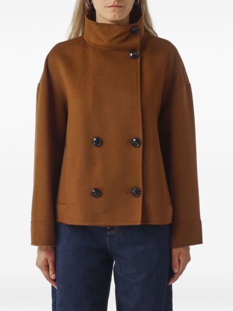 Max Mara Aceri double-breasted high-neck coat