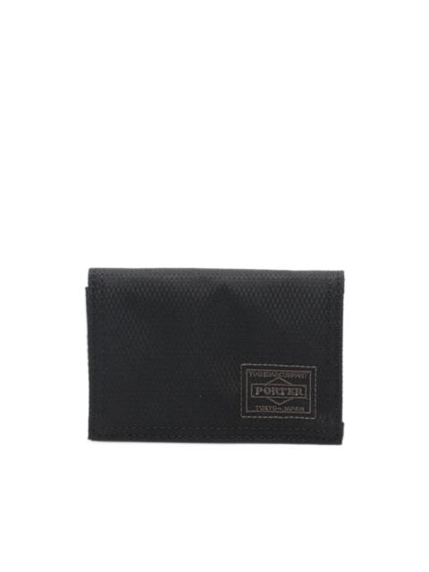 PORTER logo-patch card case