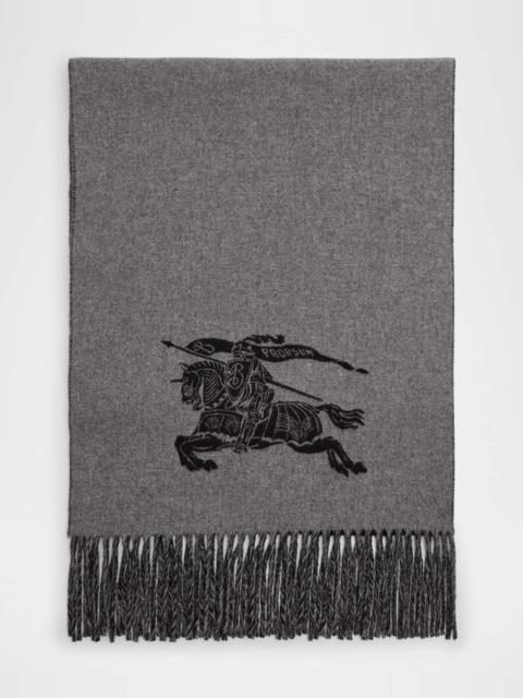 Burberry Men's Cashmere EKD Jacquard Scarf