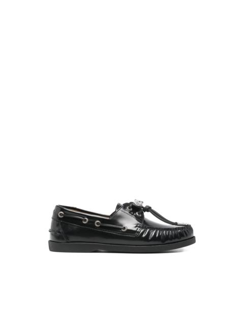 TOGA PULLA silver-tone-hardware boat shoes