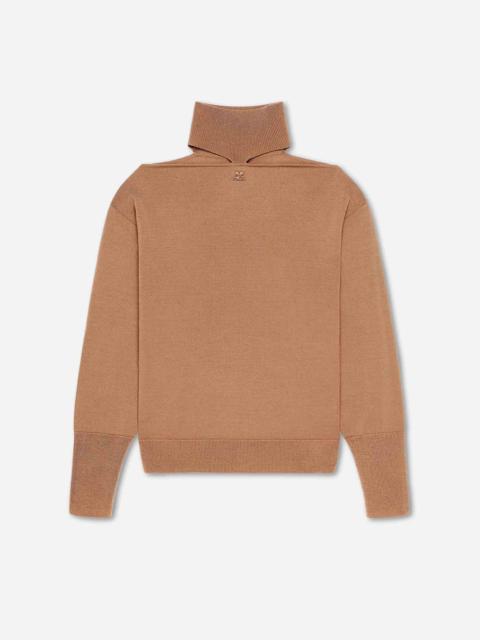 courrèges STRUCTURED KNIT SWEATER WITH A DEFINED SILHOUETTE