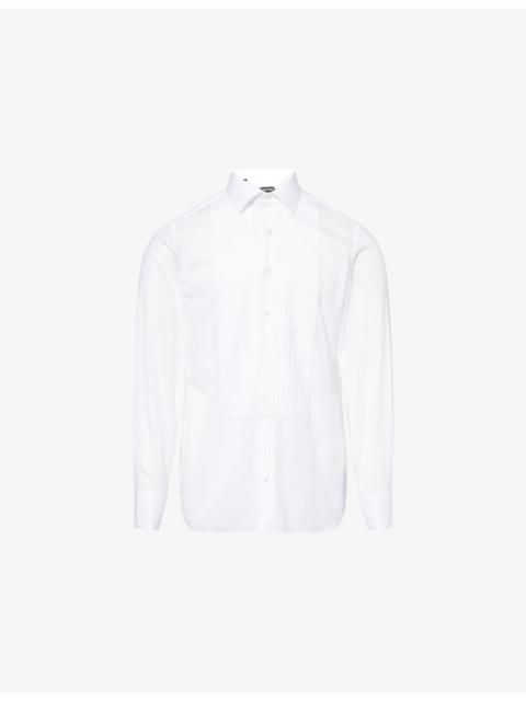 TOM FORD Classic Pleated Cotton Evening Shirt