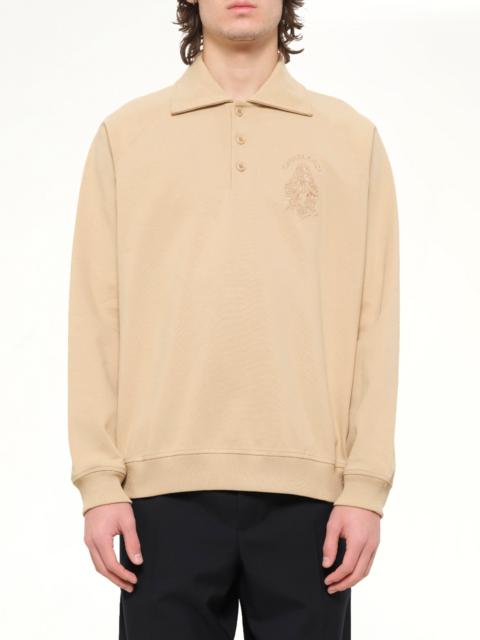 CASABLANCA Punto Collared Sweatshirt in Beige