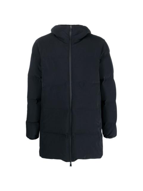 zip-up padded down coat