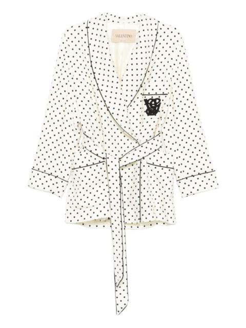 Valentino polka-dot belted blazer