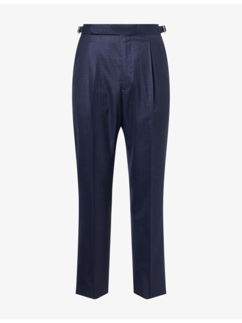 UMITBENAN Pietro Relaxed Cotton-Silk Tailored Trousers