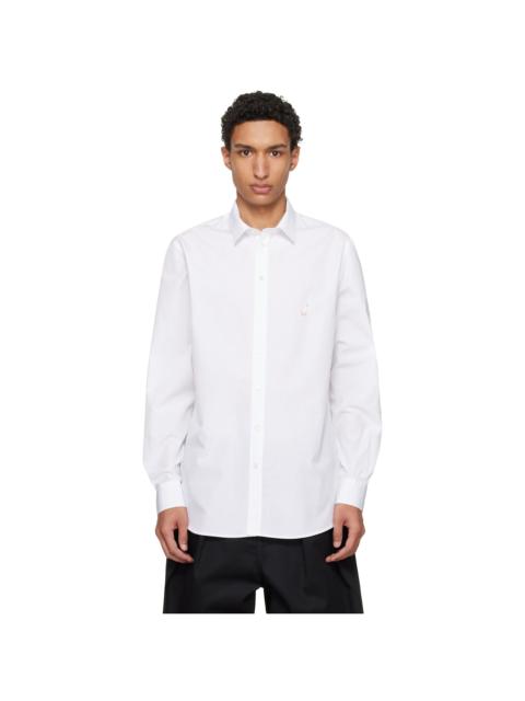 Moschino White Embroidered Archive Goose Shirt