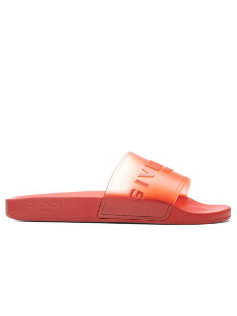 Givenchy GIVENCHY SLIDE FLAT SANDALS - DARK ORANGE