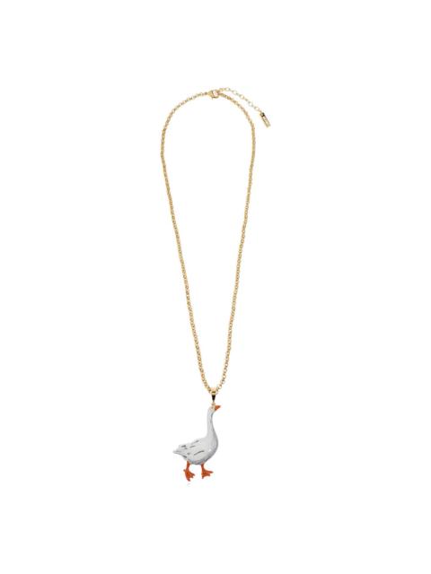 Moschino goose-pendant necklace