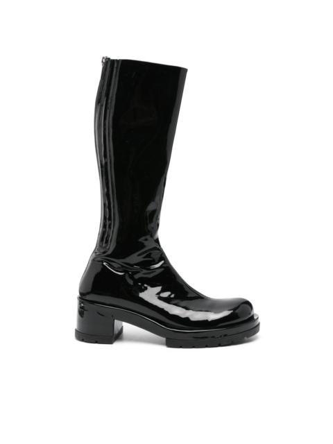 SAPIO 70mm patent-finish boots