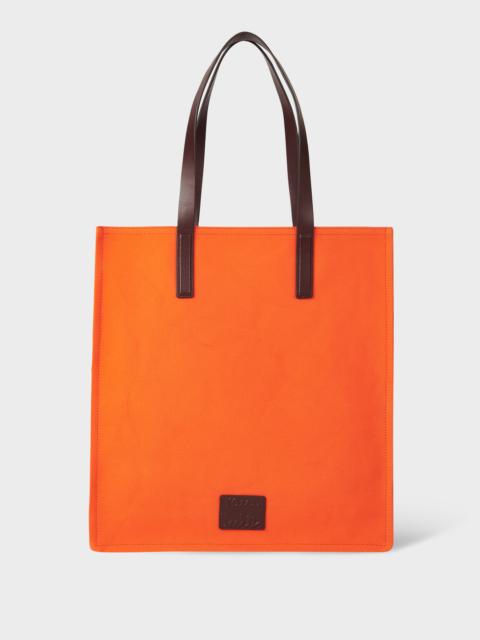 Paul Smith Orange Cotton Concertina Tote Bag