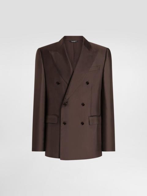 Dolce & Gabbana Sicilia light double-breasted silk twill jacket