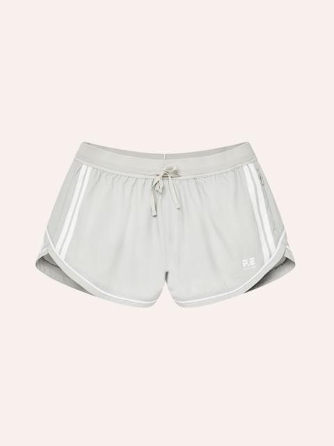 P.E NATION LINEAR SHORT IN SILVER
