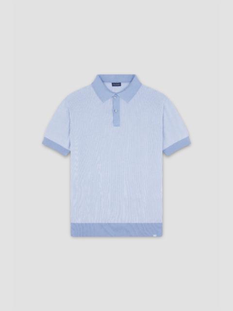 Paul & Shark COTTON AND CASHMERE POLO SHIRT WITH VERTICAL STRIPES PATTERN