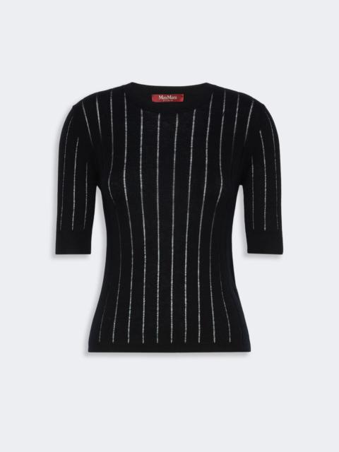 Max Mara RAGNO Slim-fit wool and silk sweater - NAVY