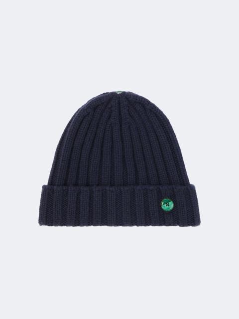 God’s True Cashmere Ribbed-knit cashmere beanie with malachite