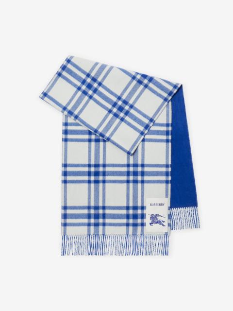 Check Cashmere Reversible Scarf