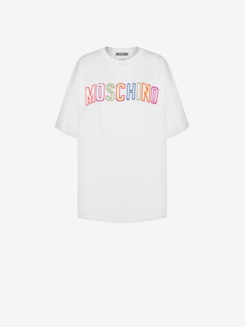 Moschino CROCHET LOGO ORGANIC JERSEY T-SHIRT