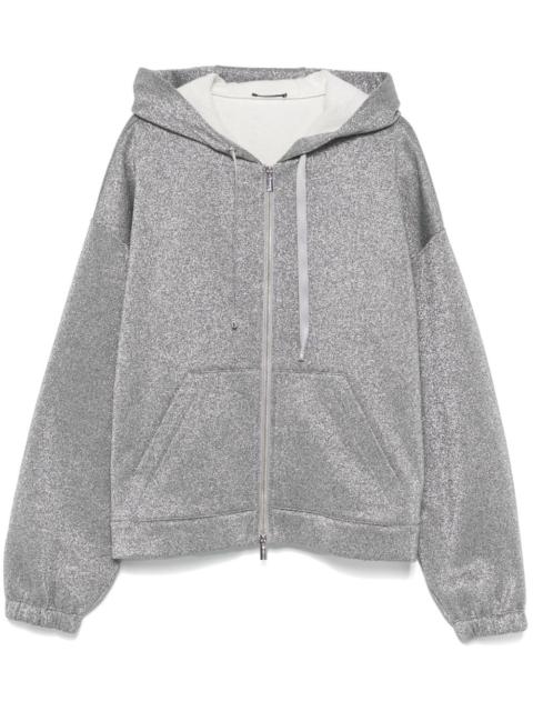 PESERICO metallic-effect hoodie