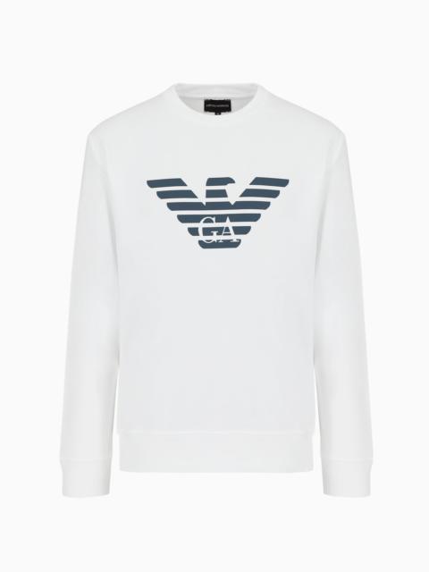 EMPORIO ARMANI Modal-blend sweatshirt with logo print