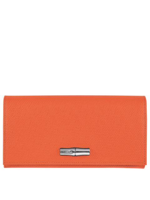 Longchamp Roseau Continental wallet Orange - Leather