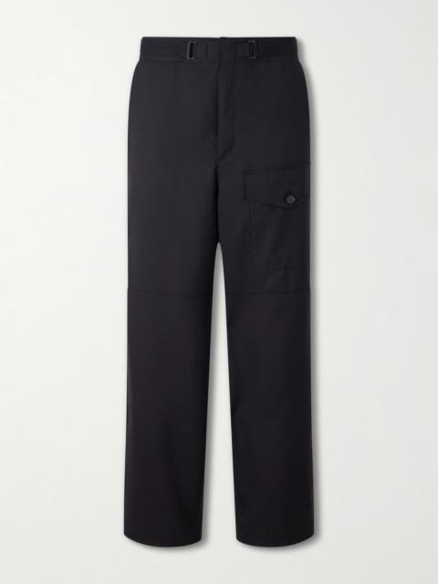 AURALEE Wide-Leg Wool Herringbone Cargo Trousers