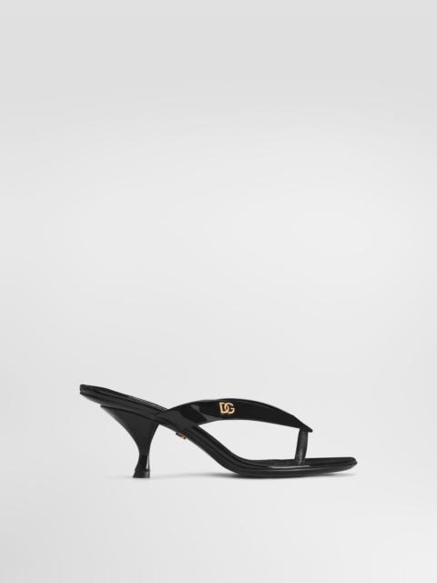 Dolce & Gabbana Patent leather thong sandal