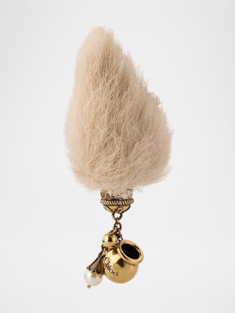 See by Chloé Sphere Shearling Tail Dice Charm