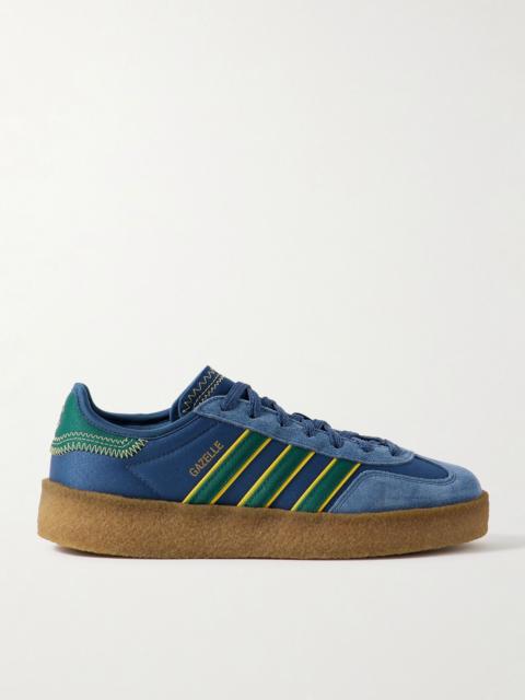 adidas Originals + CLOT Gazelle suede-trimmed scuba sneakers Navy