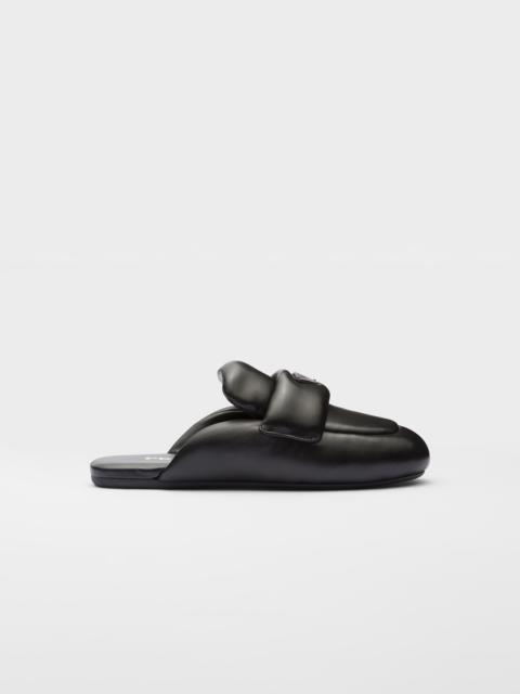 Prada Soft padded nappa leather sabots