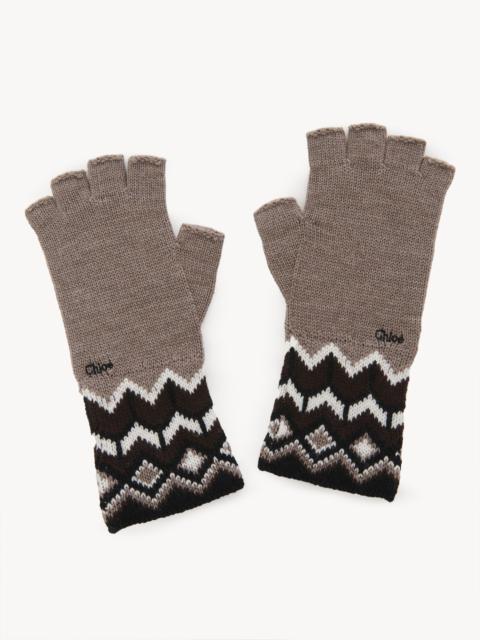 Chloé FAIR ISLE FINGERLESS GLOVES