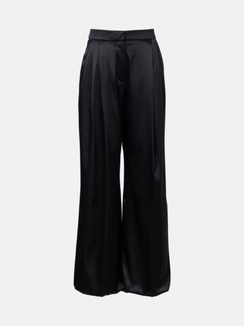 NINA RICCI Silk-blend satin wide-leg pants