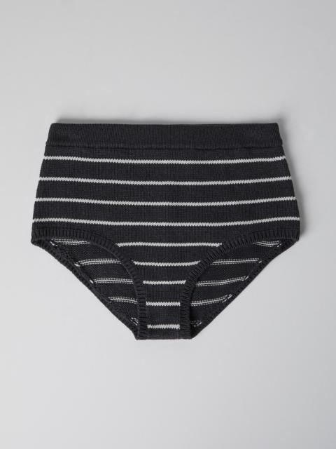 Brunello Cucinelli Lightweight cotton striped knit shorts