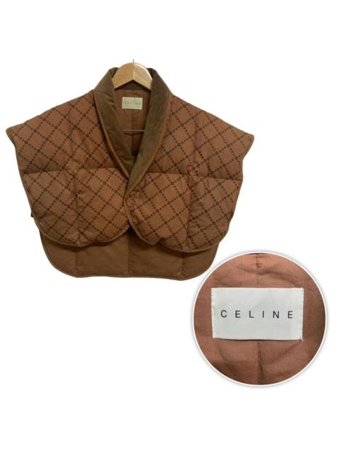 Brown Down Vest 【90s】CELINE Herringbone