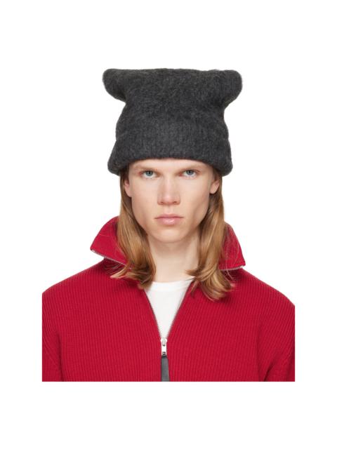 Maison Margiela Gray Wool Beanie