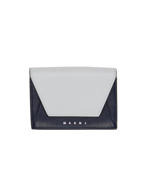Marni Blue Trifold Wallet