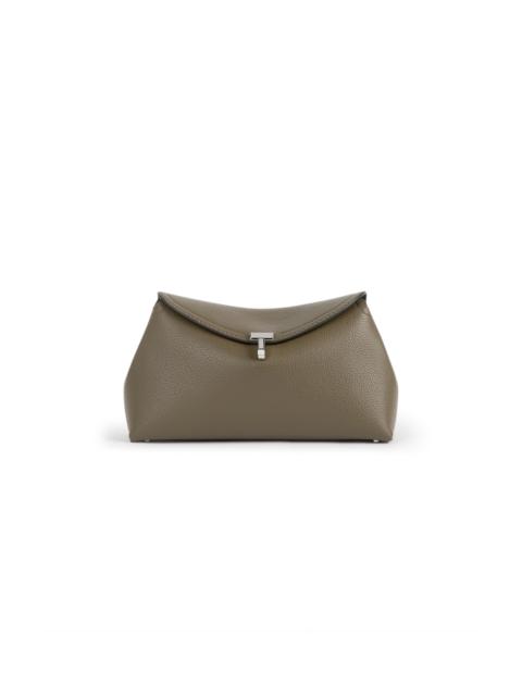T-Lock Leather Clutch taupe