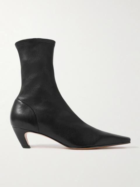 KHAITE Arizona Leather Ankle Boots