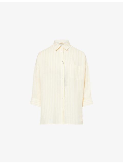WEEKEND Max Mara Striped Relaxed-Fit Linen Shirt