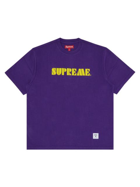 Supreme Stencil Embroidered Short-Sleeve Top 'Purple'