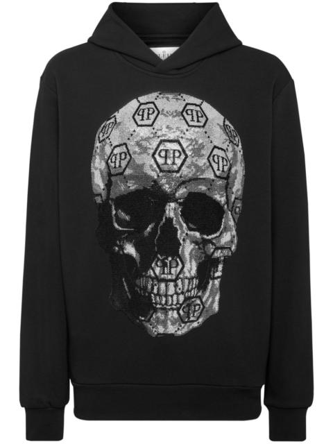 PHILIPP PLEIN rhinestone-embellished Skull hoodie
