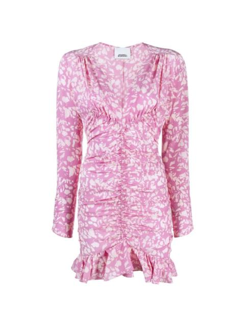 Isabel Marant floral ruched minidress