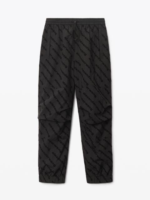 Alexander Wang LOGO TRACK PANT IN CRINKLE NYLON