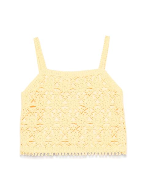 maje crochet-knit top