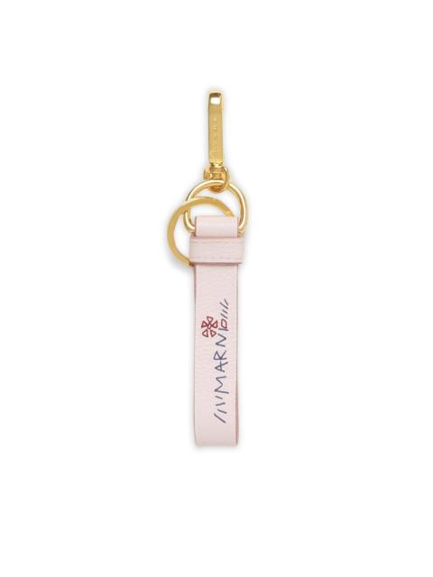 Marni flower-embroidery charm keyring