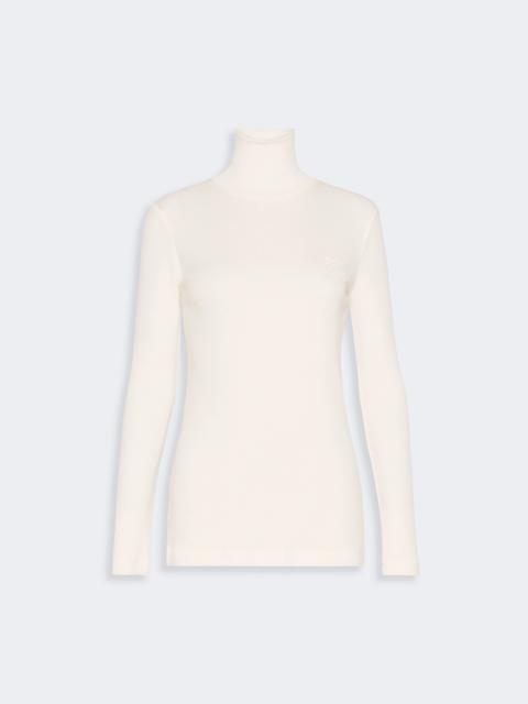 Max Mara CONO Wool jersey polo-neck sweater - WHITE