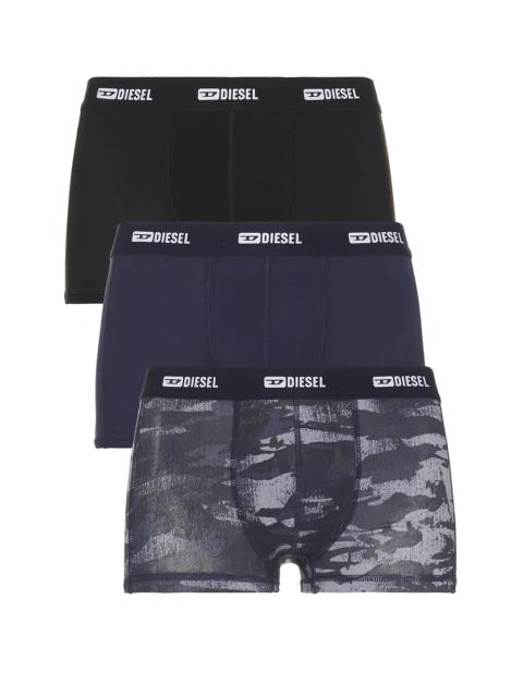 Diesel 3-pack Of Boxer Briefs Plain And Camo