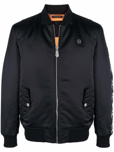 PHILIPP PLEIN logo-print bomber jacket