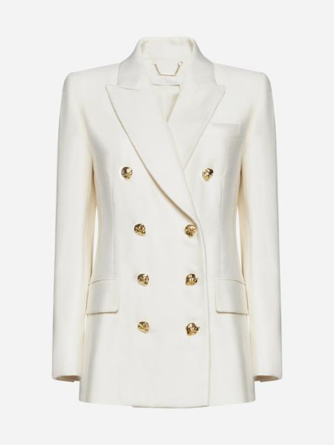 Chloé Silk and wool double-breasted blazer